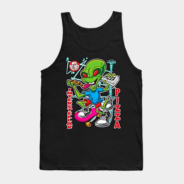 Interstellar Pizza Tank Top by eShirtLabs